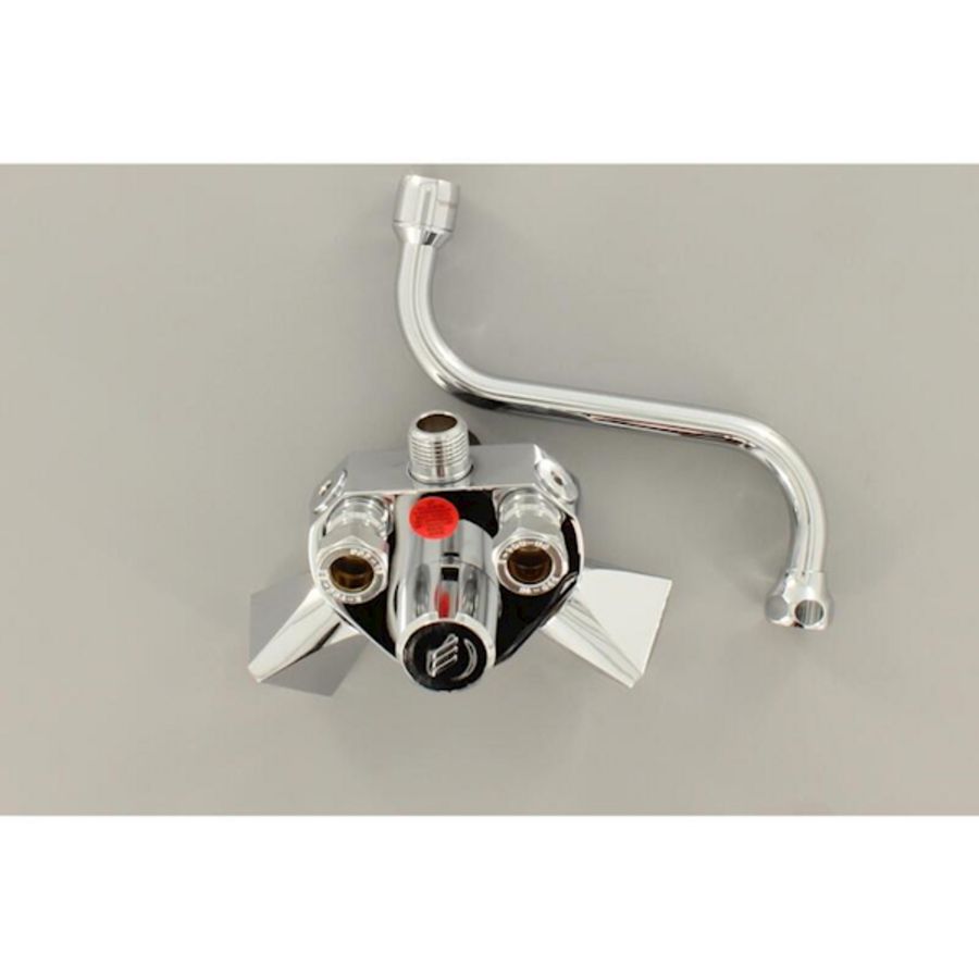 Inlaatwandmengkraan 1/2"aansl.  met onderuitloop sprong 225mm Itho Daalderop