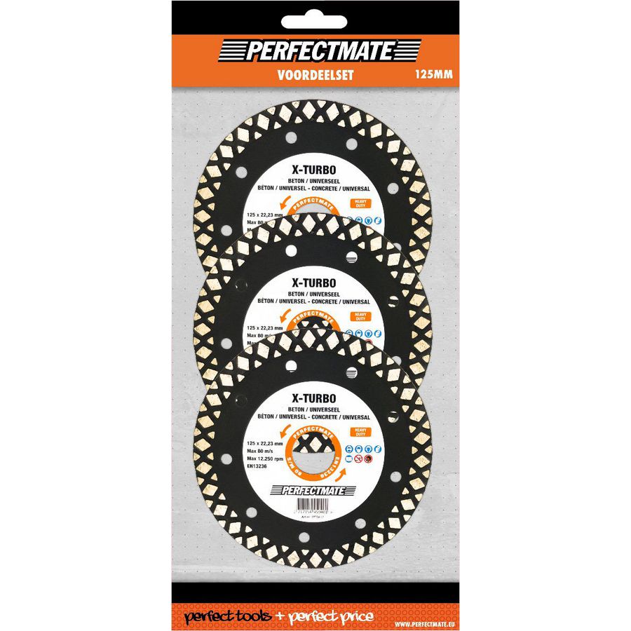 X-Turbo 3-in-1 voordeelset 125mm asgat 22.23mm ASF Fischer