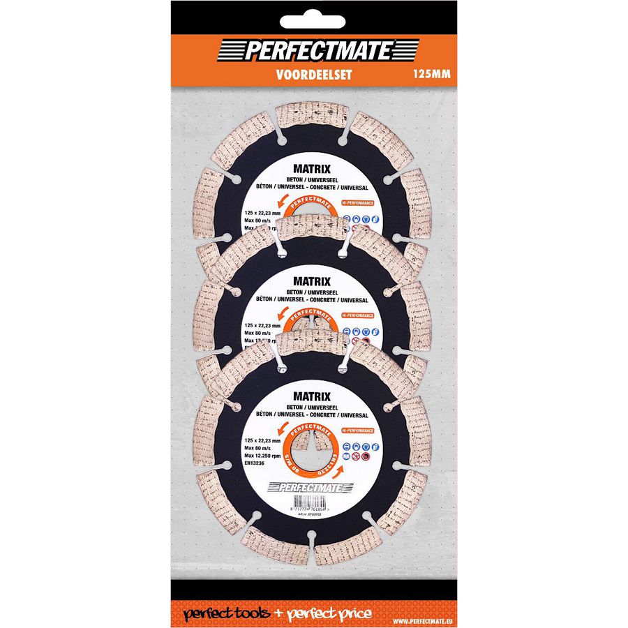 Matrixasgat 3-in-1 voordeelset 125mm asgat 22.23mm ASF Fischer