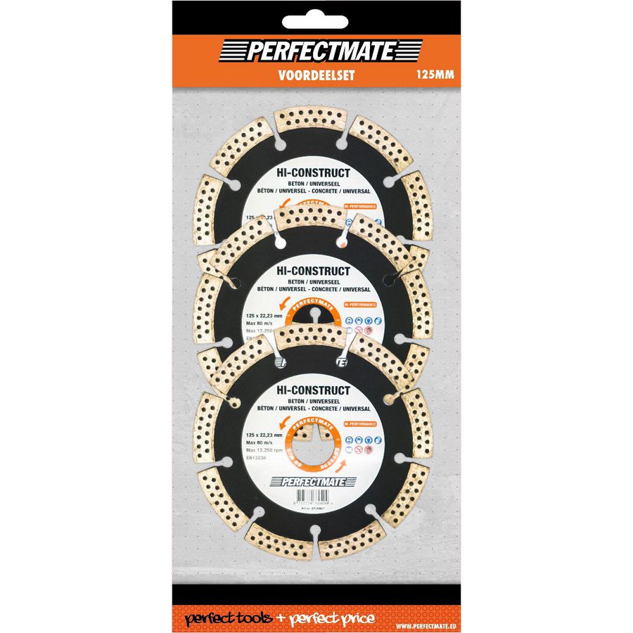 Hi-Construct 3-in-1 voordeelset 125mm asgat 22.23mm ASF Fischer