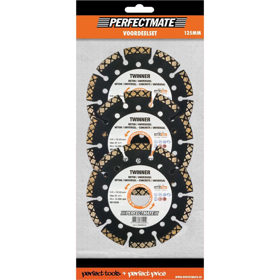 Twinner 3-in-1 voordeelset 125mm asgat 22.23mm ASF Fischer