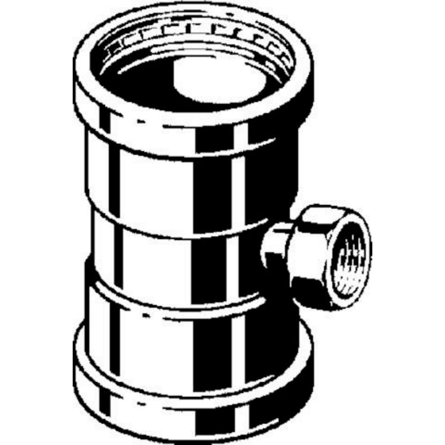 T-koppeling verlopend persaansluiting PRESTABO-XL 76,1x3/4"bn.x76,1mm1117.2XL Viega