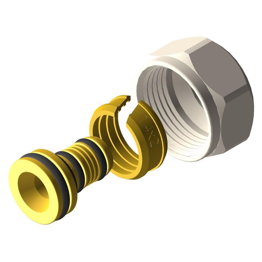 Knelringset vernikkeld M22 - 14x2,0mm AKB VVE=2 PenTec