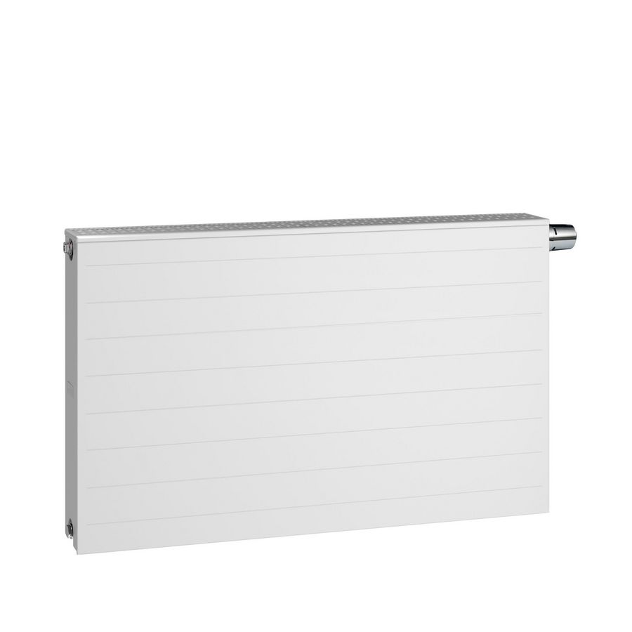 LTV-paneelradiator ELIA 8L gelijnde voorplaat type 33 900x800mm wit RAL9016 incl. radiatorventilatoren + L-consoleset VASCO