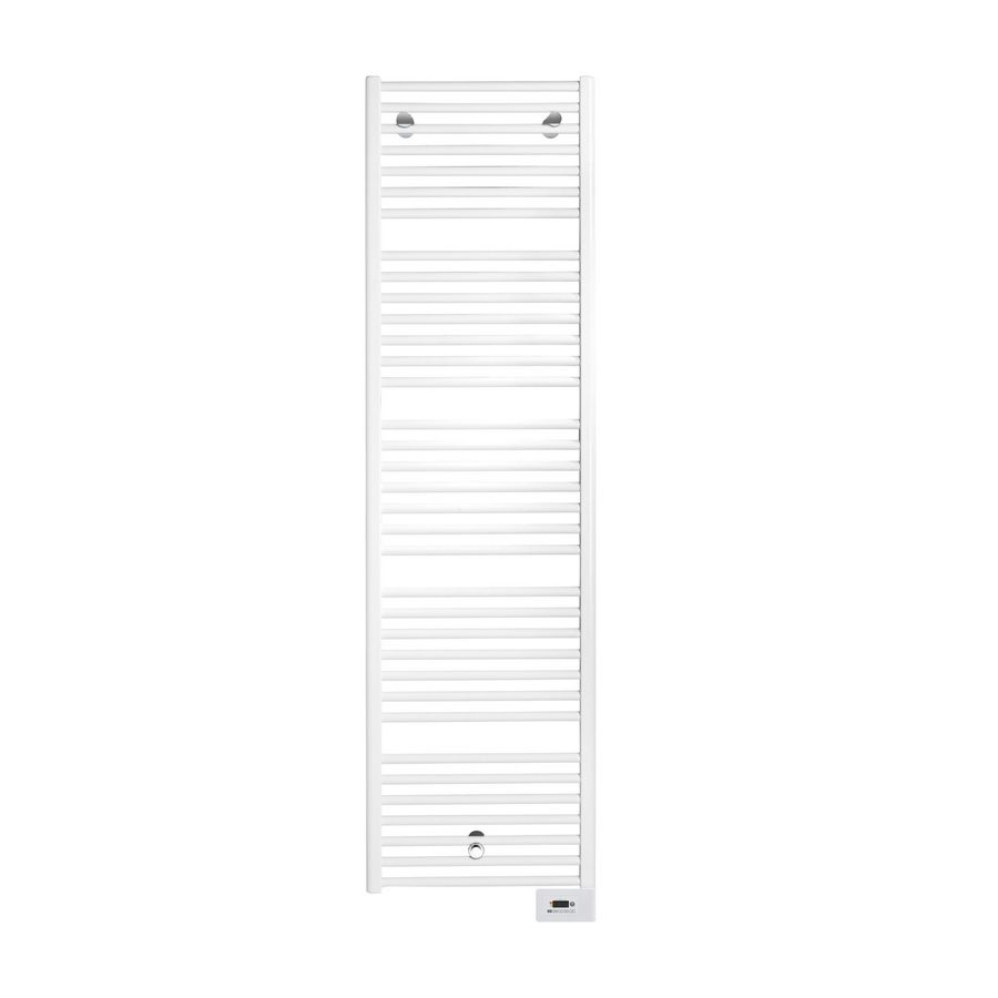Handdoekradiator elektrisch Iris HD-EL 0500x1330 9016 traffic white incl. weerstand excl. aansturing VASCO
