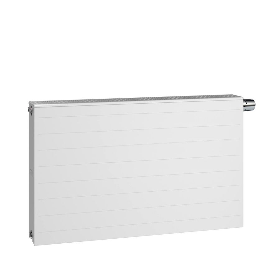 LTV-paneelradiator ELIA 8L gelijnde voorplaat type 33 900x800mm wit RAL9016 incl. radiatorventilatoren + L-consoleset VASCO