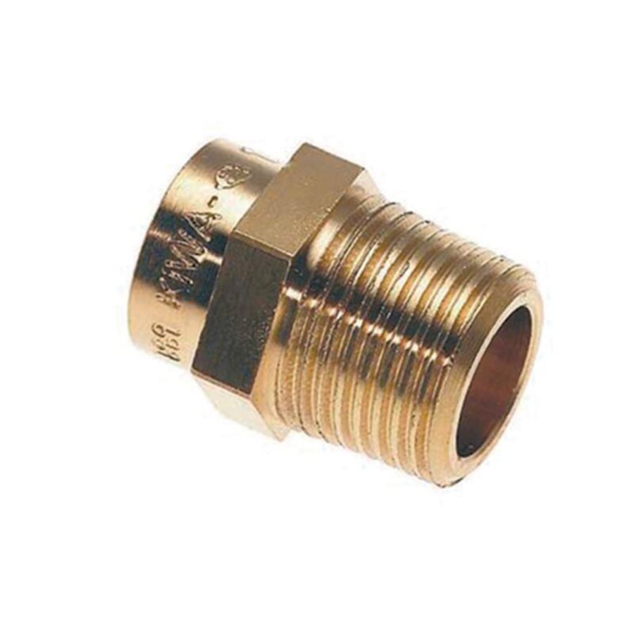 Puntstuk messing soldeer 12x1/2"con.bt. KIWA/Gastec Bonfix