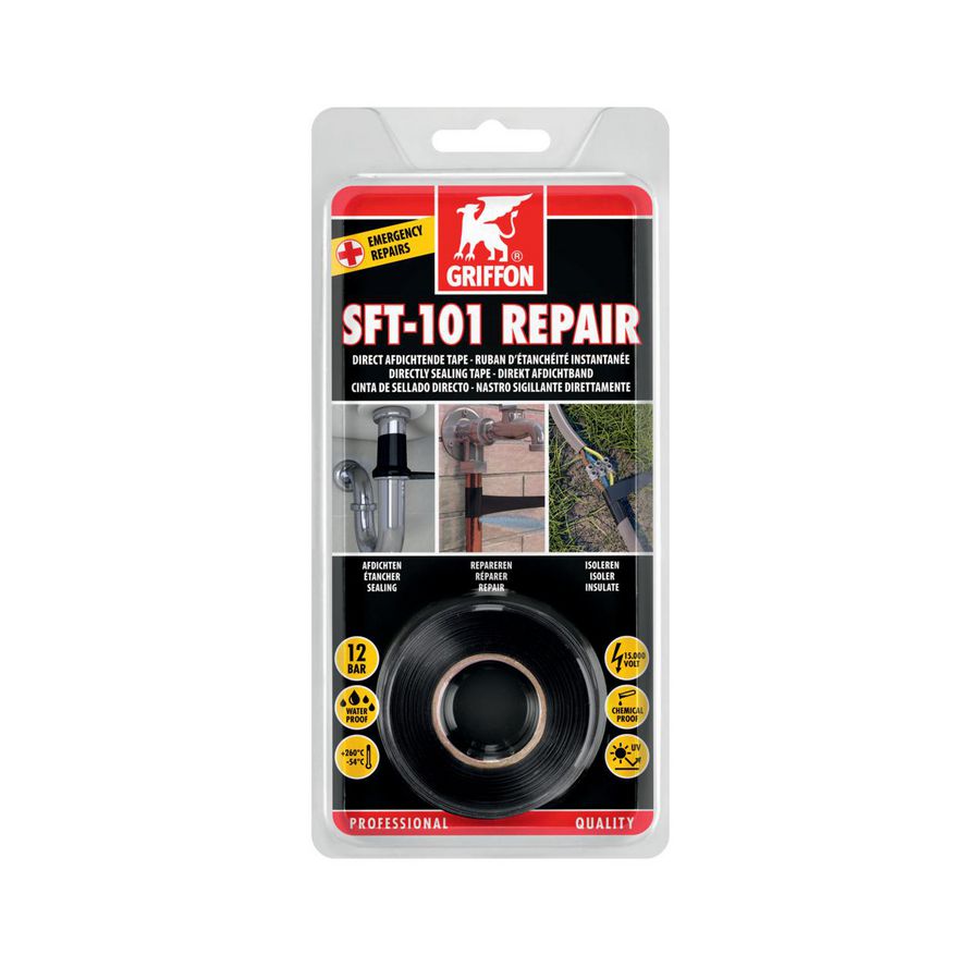 Rol a 3mtr. vulcaniserende tape SFT-101 REPAIR 25mm Griffon