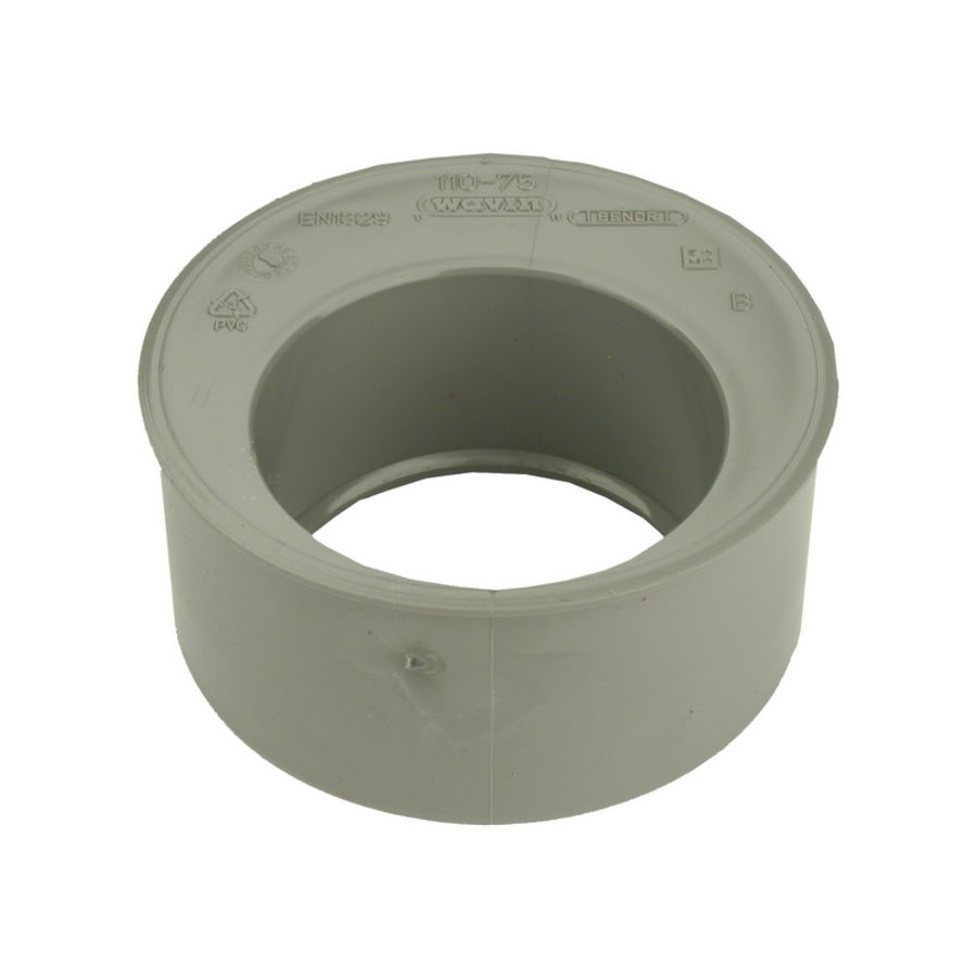 Wadal PVC lijm inzetverloopring 75x50mm grijs Wavin