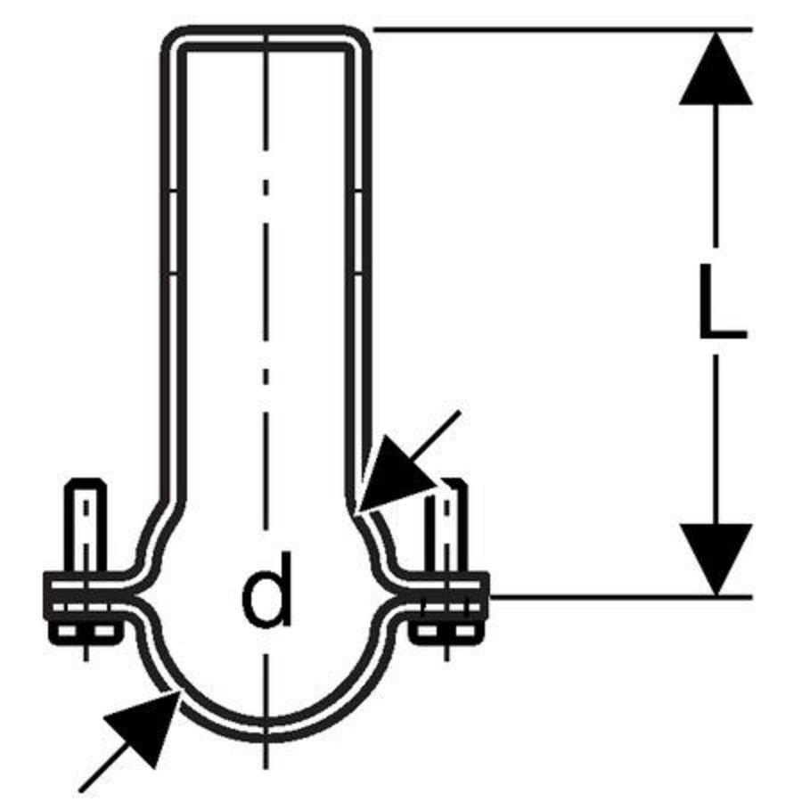 Polyethyleen (PE) pluviaFix beugel 40mm Geberit