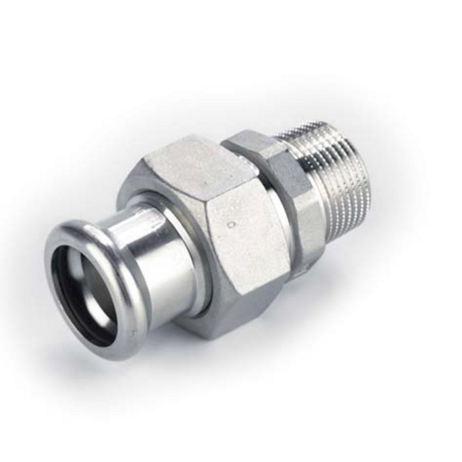 3-del. koppeling vlakd. XPress RVS 15x1/2" con. bt. R2735 (test cth) VSH