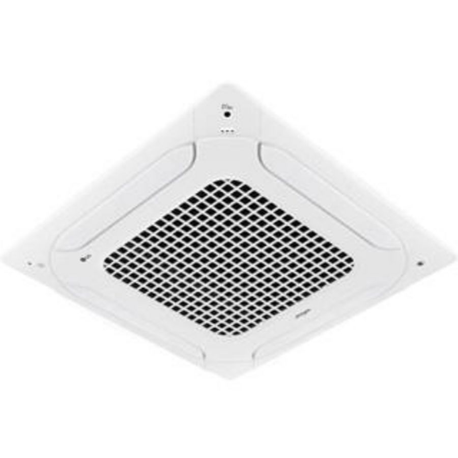 4-weg rooster / paneel 620x620mm wit (RAL9003) tbv cassettemodel LG