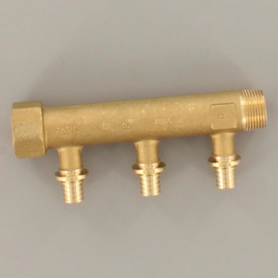 Verdeler RAUTITAN LX 2-groepen 3/4"bn.dr.xbt.dr. 20x2,8mm REHAU