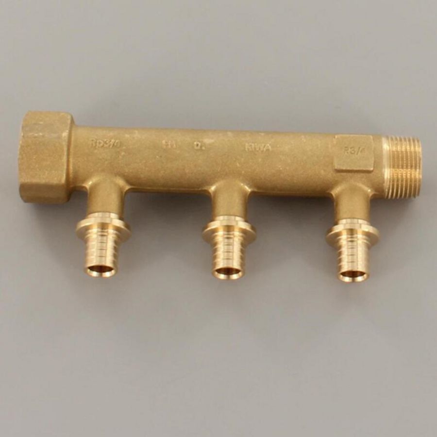 Verdeler RAUTITAN LX 3-groepen 3/4"bn.dr.xbt.dr. 16x2,2mm REHAU