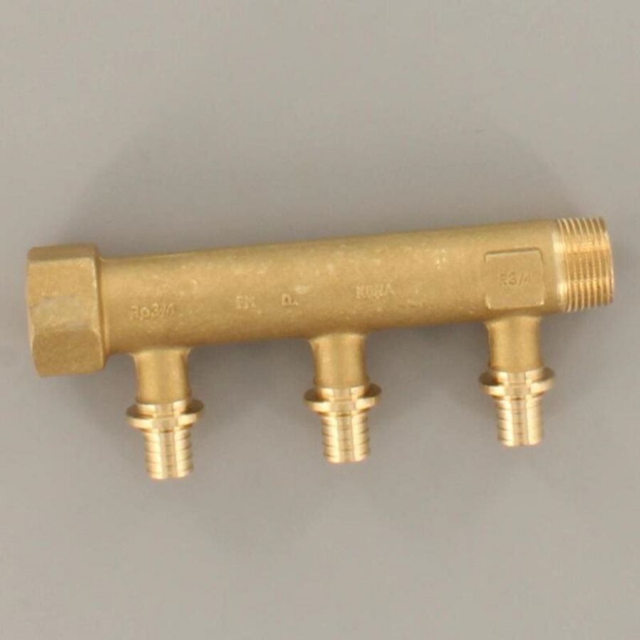 Verdeler RAUTITAN LX 3-groepen 3/4"bn.dr.xbt.dr. 16x2,2mm REHAU