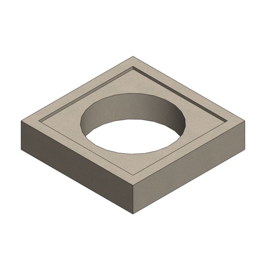 Fundatieplaat 600x600x70mm tbv PK-Putrand Wavin