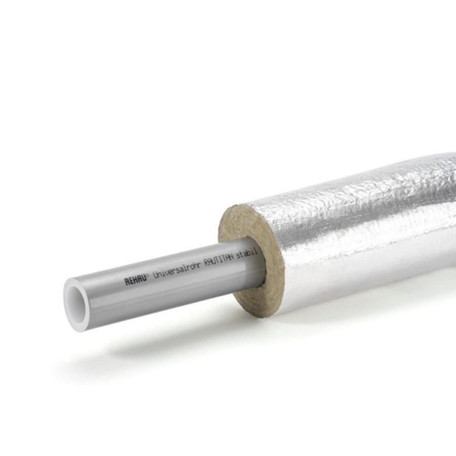 Rol a 50m. kunststof buis RAUTITAN Flex 16x2,2mm + isolatie 4mm REHAU