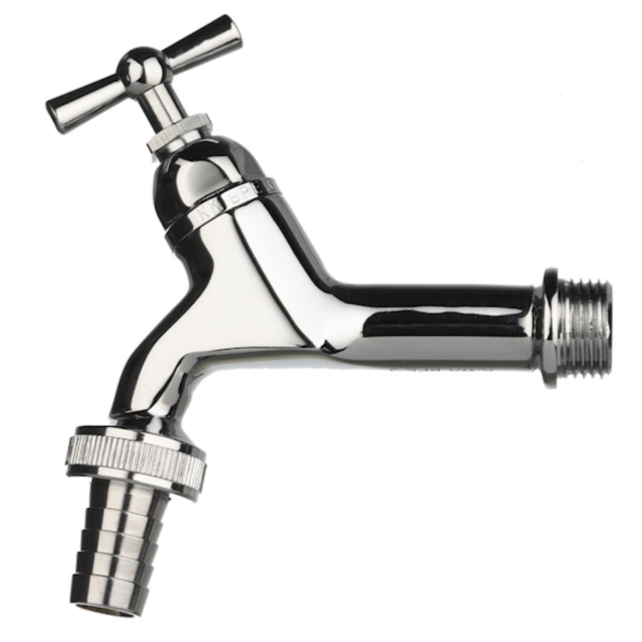 Tapkraan chroom krukbed. + slangwartel 1/2"bt. k BPE