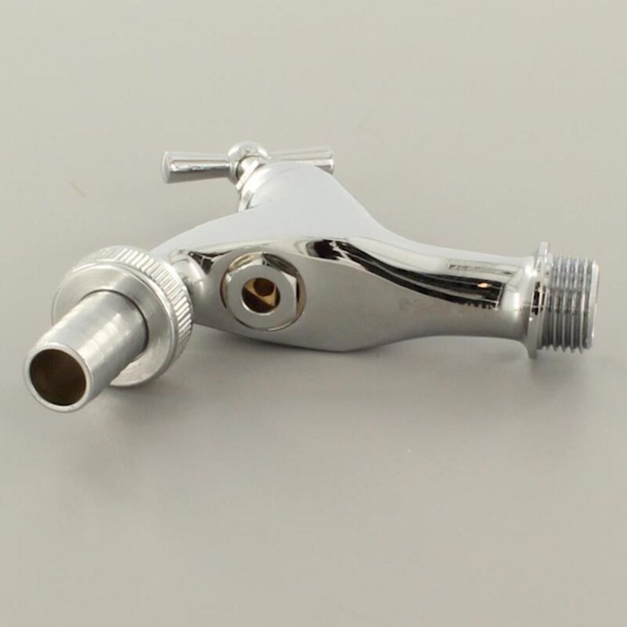 Beluchterkraan chroom krukbed. + slangwartel 1/2"bt. k BPE