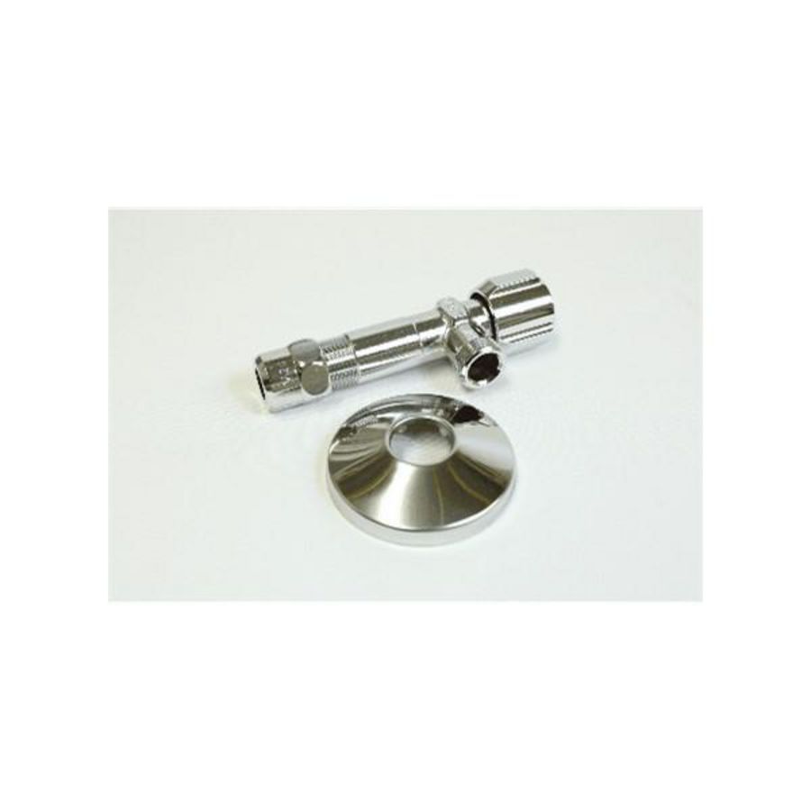 Hoekstopkraan chroom 3/8 x 3/8-10mm Kiwa met schuifrozet Schell