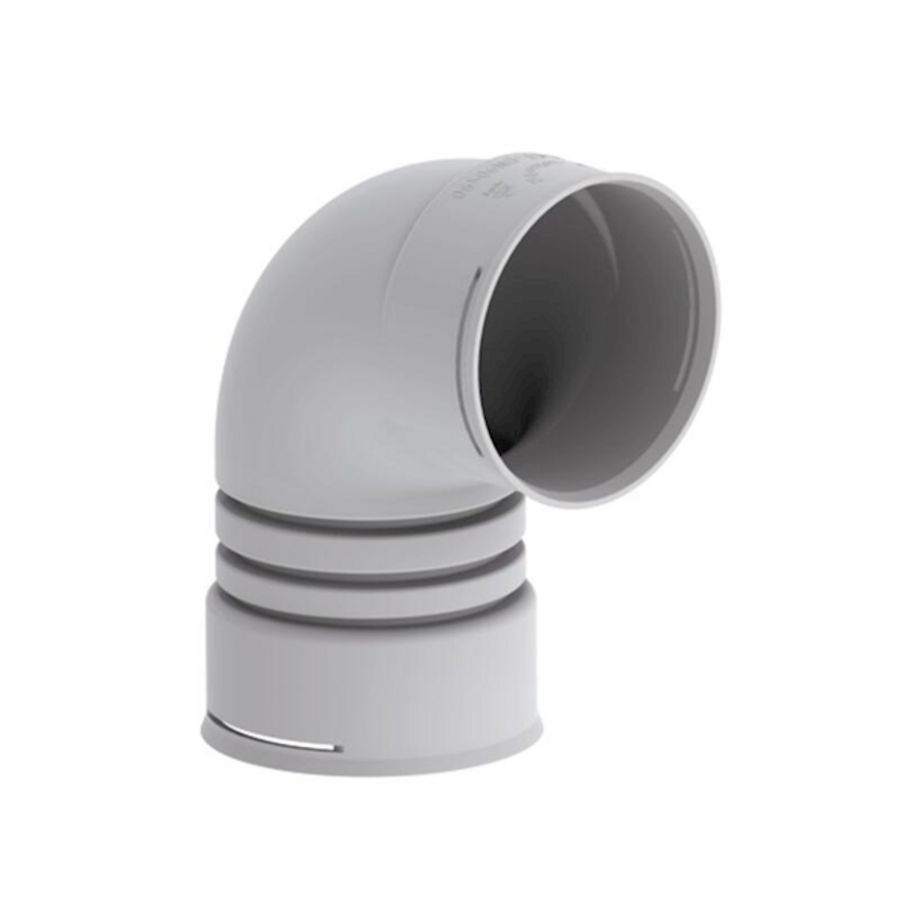 Bocht ComfoTube  90mm 90° RapidLock excl. o-ringen Zehnder