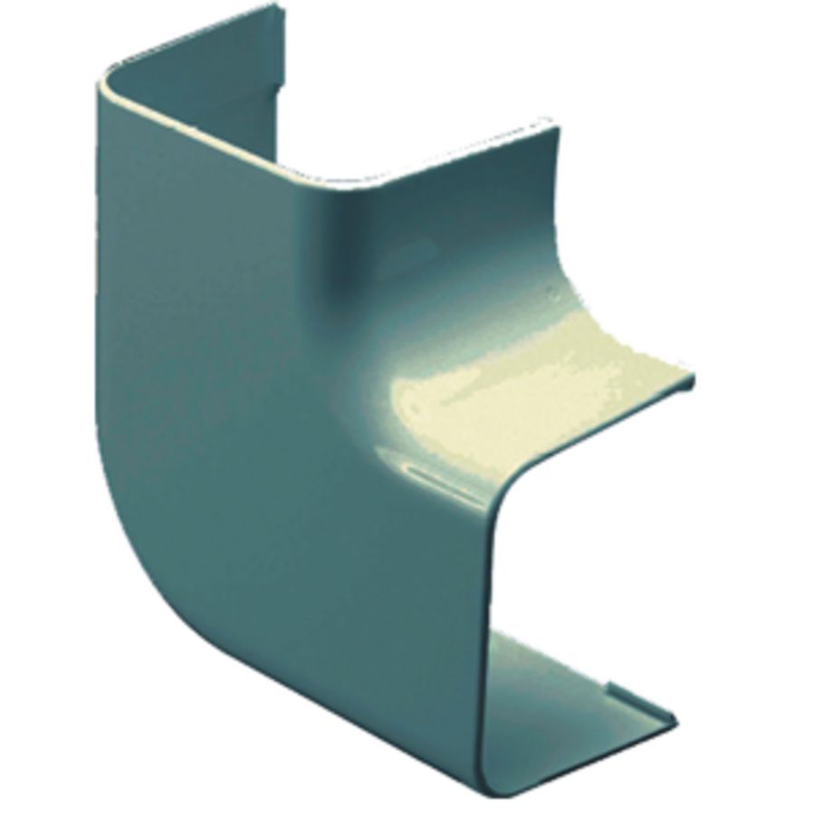 Platte bocht 90° 65x50mm wit PVC RAL9010 Canalit