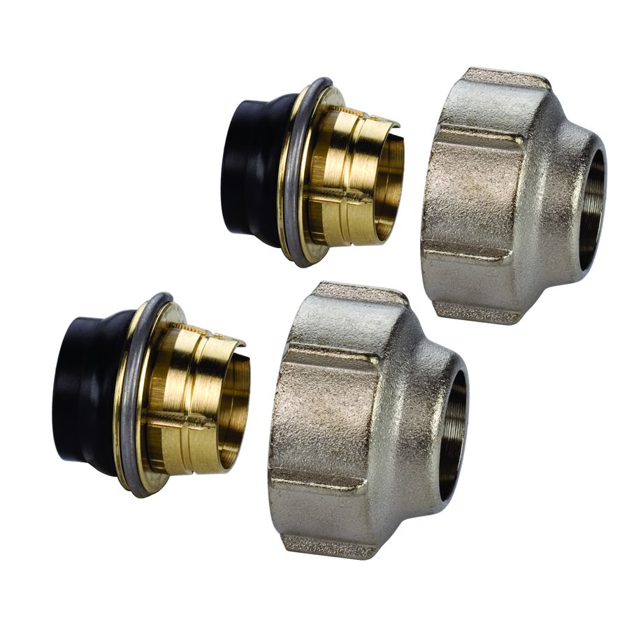 Set a 2st. Aansluitkoppelingen 3/4"ECx15mm knel Simplex