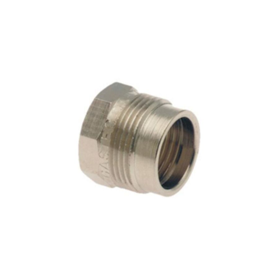 Gasaansluitstuk chroom recht model 3/8"bn.xM24bt. Bonfix
