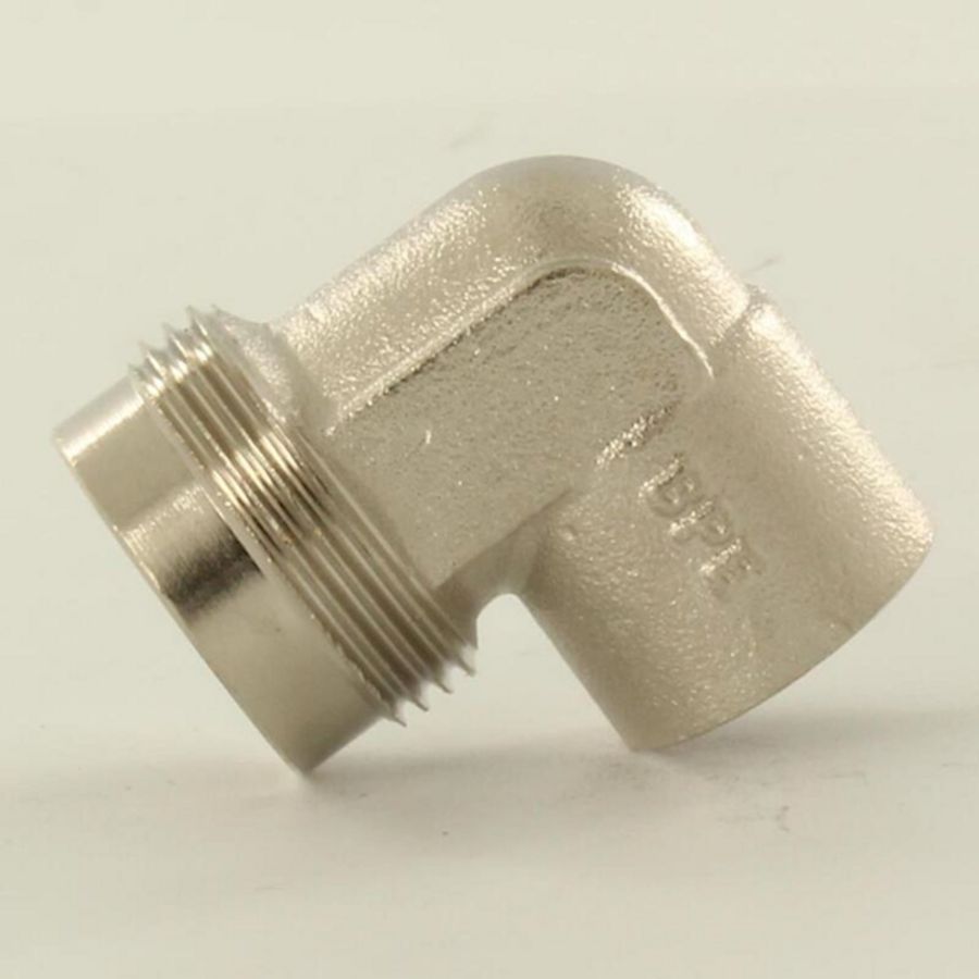 Gasaansluitstuk chroom haaks model 3/8"bn.xM24bt. Bonfix