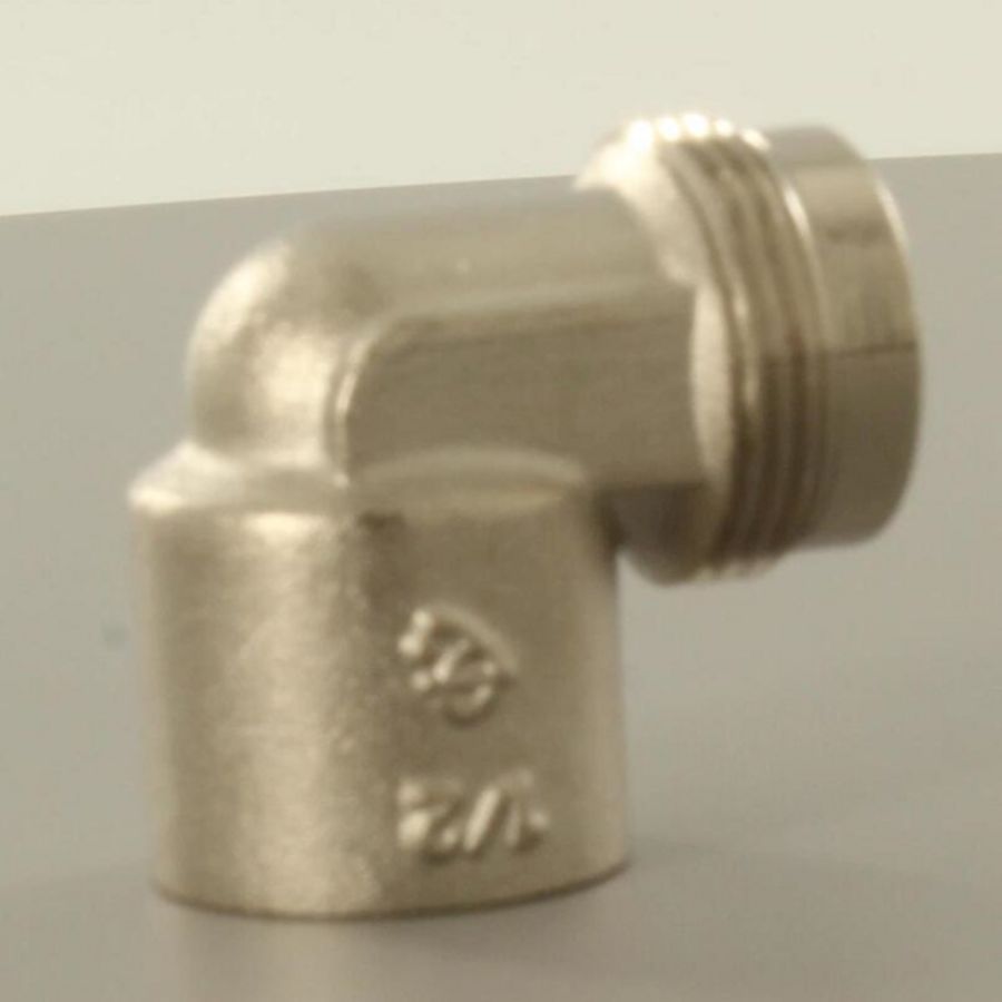 Gasaansluitstuk chroom haaks model 1/2"bn.xM24bt. Bonfix