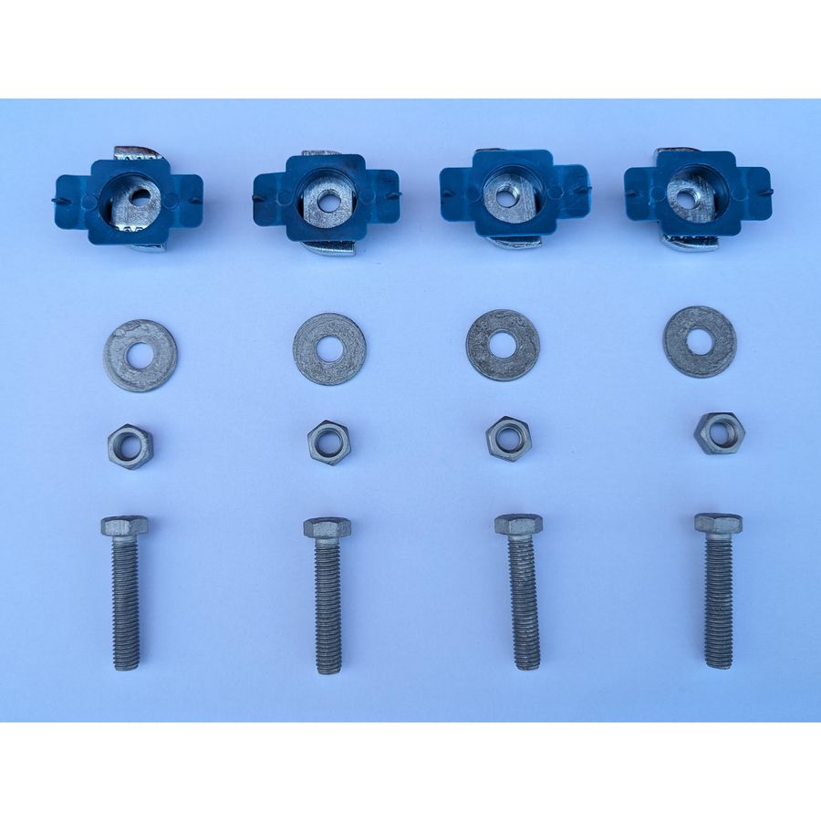 Set a 4st. bevestigingset M8x40  tbv RubberFoot opstelbalk BEZEMERS