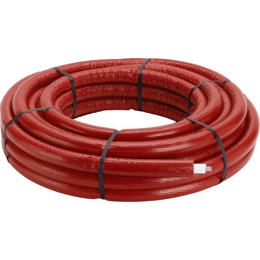 Rol a 25mtr. meerlagenbuis SMARTPRESS 25x2,8mm rood isolatie 9mm 4705.6 Viega