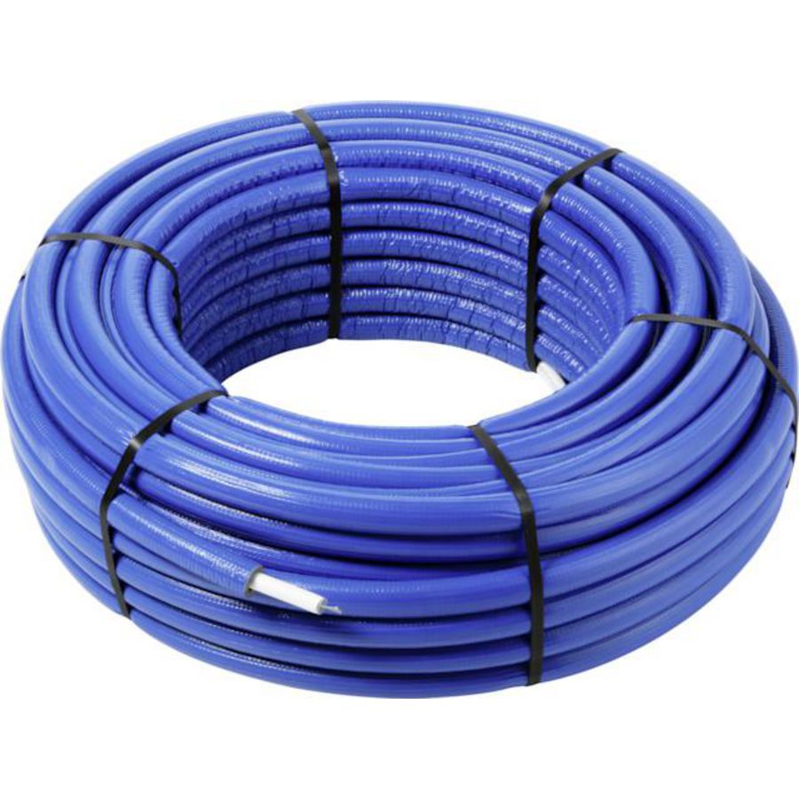 Rol a 75mtr. meerlagenbuis SMARTPRESS 16x2,0mm blauw isolatie 6mm 4705.5 Viega