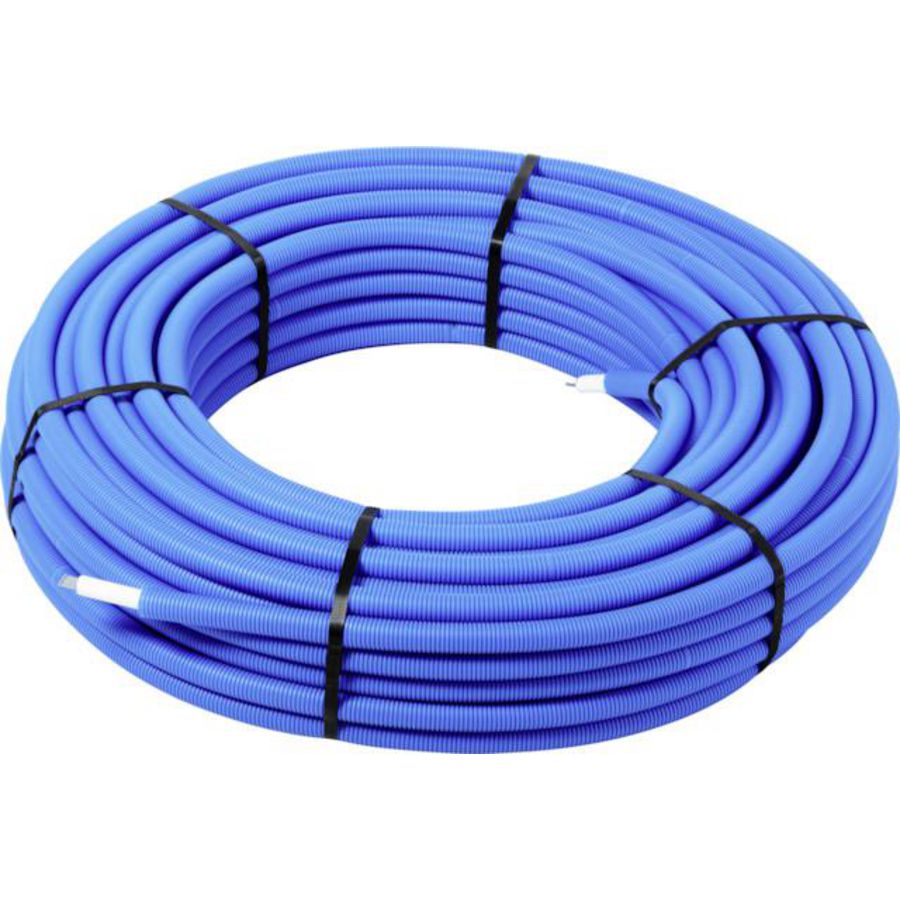 Rol a 75mtr. meerlagenbuis SMARTPRESS 20x2,3mm met mantel blauw 4704.1 Viega