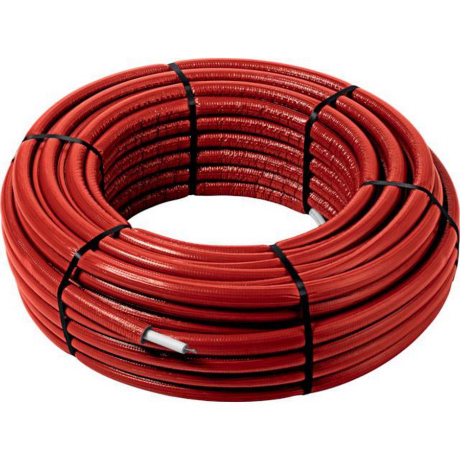 Rol a 75mtr. meerlagenbuis SMARTPRESS 16x2,0mm rood isolatie 6mm 4705.5 Viega