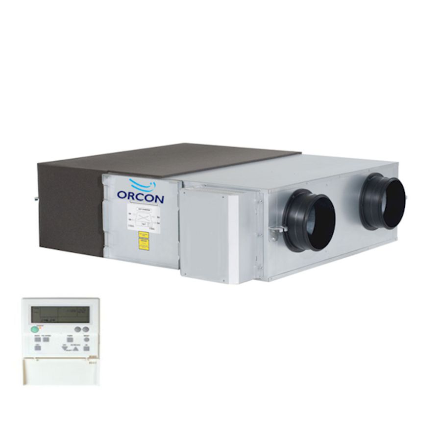 Decentrale wtw-unit WTU-2000-EC-E EC motoren incl. Regin regeling Orcon