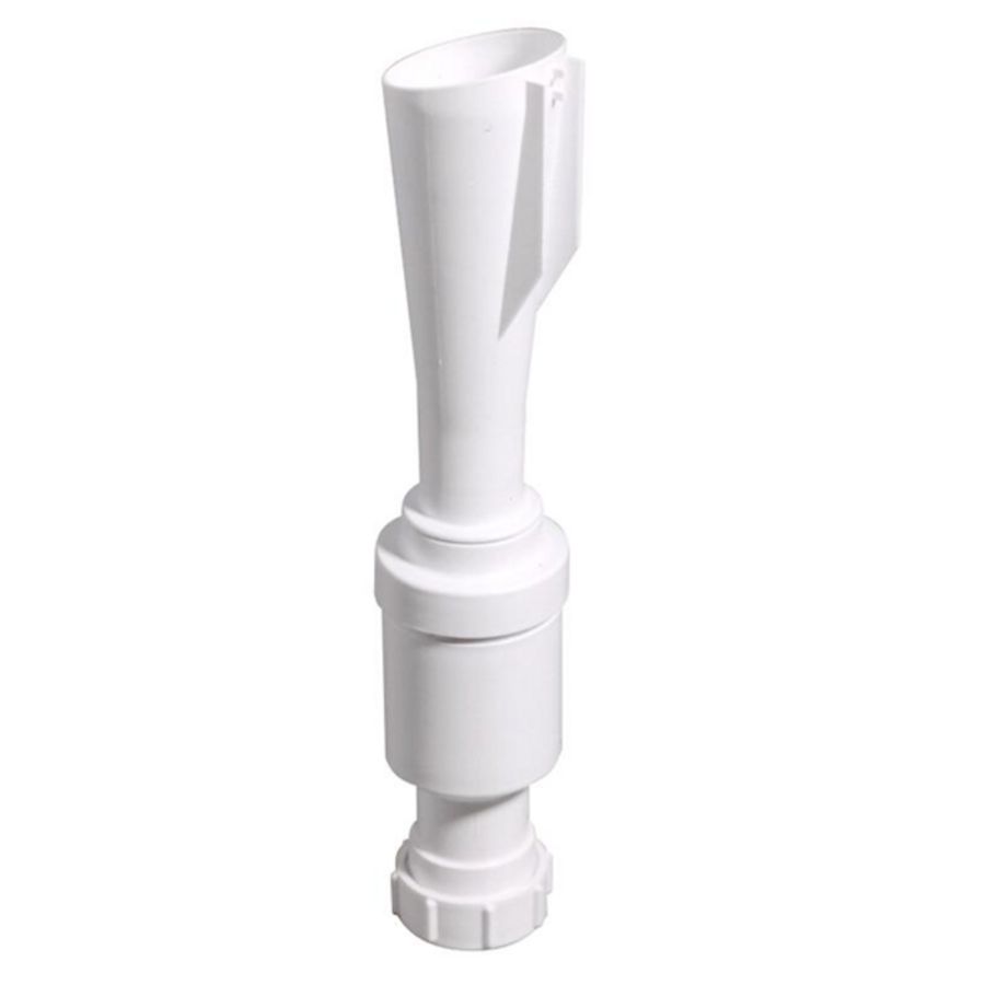 Trechtersifon + waterslot 60mm PP wit 32mm klem McAlpine Walraven