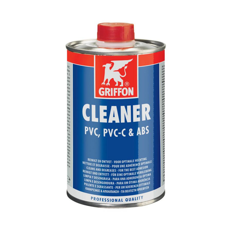 Cleaner/reinigingsmiddel v. PVC/PVC-C/ABS blik a 500ml. Griffon