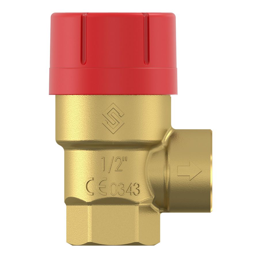 Veiligheidsventiel Prescor 1/2"x1/2" bi.dr. 4bar Flamco