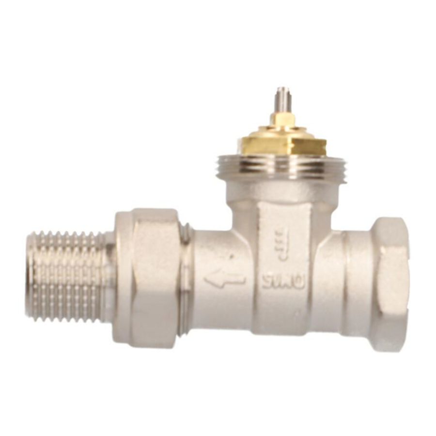 Thermostatisch ventiel 1/2" recht aanvoer Albrand