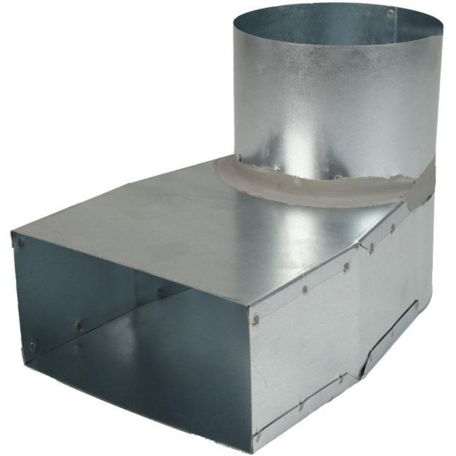 Lepe hoekstuk 220x80mm naar Ø125mm Econox
