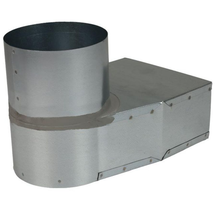 Lepe hoekstuk 220x80mm naar Ø125mm Econox