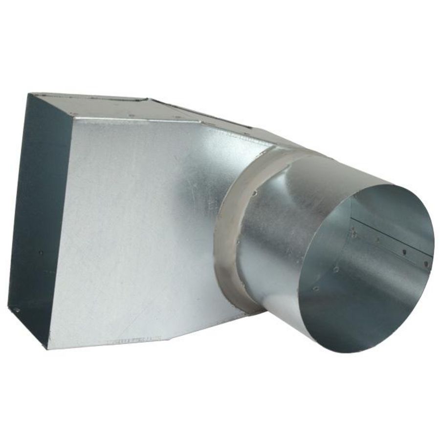 Lepe hoekstuk 220x80mm naar Ø125mm Econox