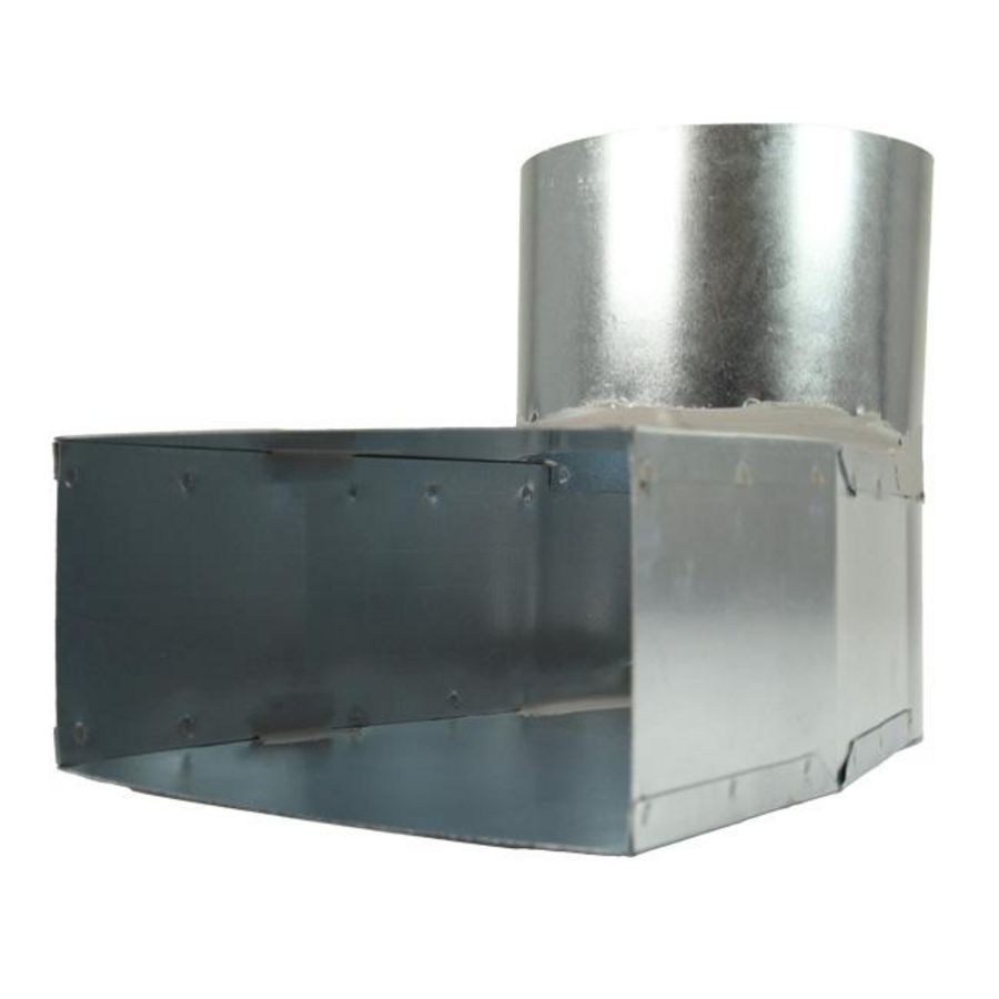 Lepe hoekstuk 220x80mm naar Ø125mm Econox