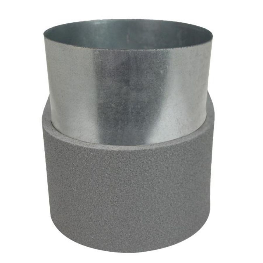 Lepe hoekstuk enkel symetr. Thermoduct 220x80mm Ø160mm Econox