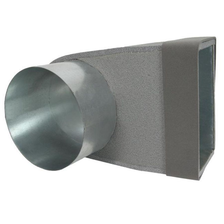 Lepe hoekstuk enkel symetr. Thermoduct 220x80mm Ø160mm Econox