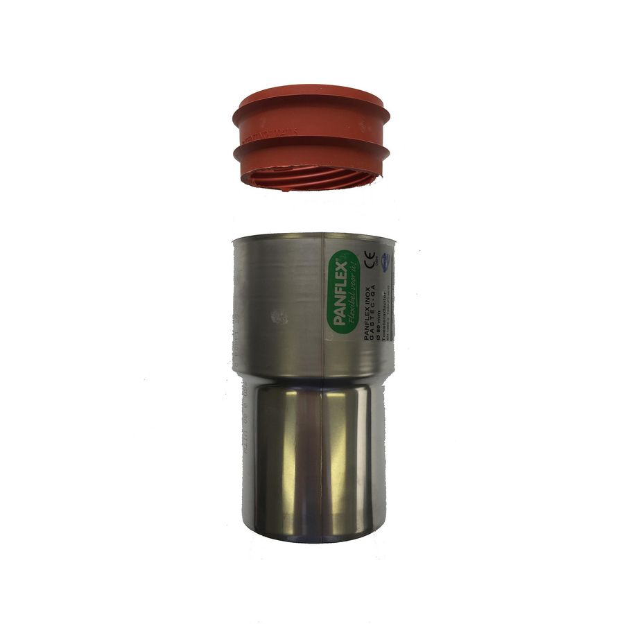 Adapter INOX RVS Ø100-80mm Panflex