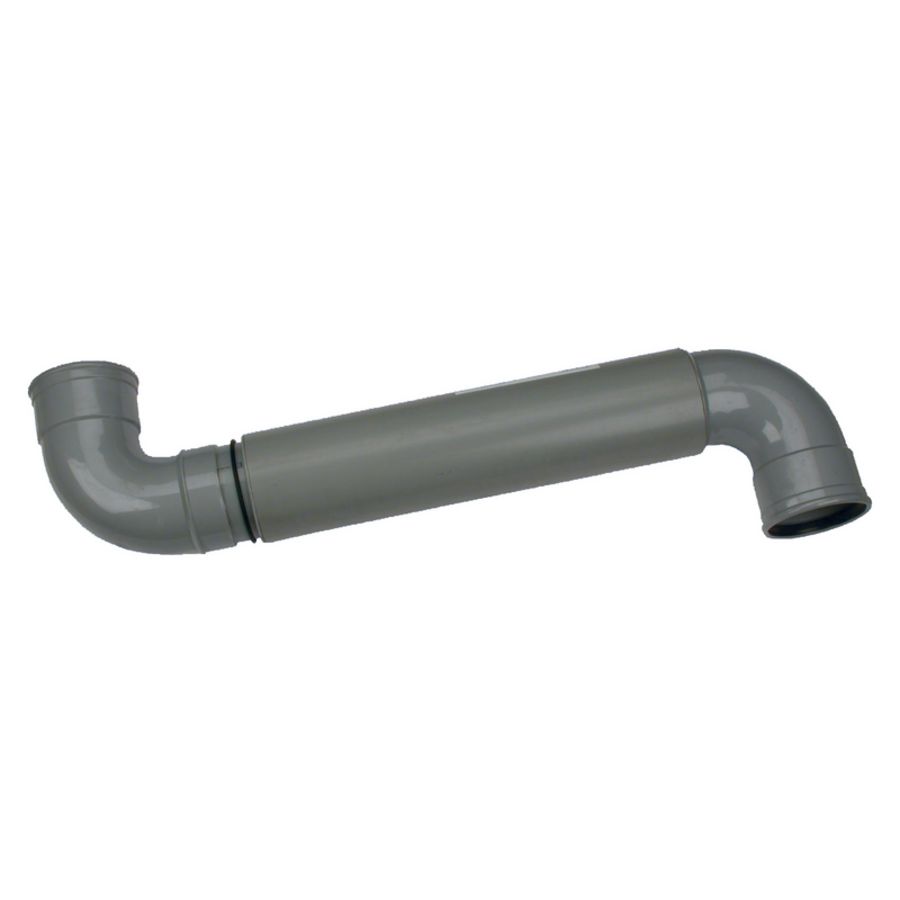 PVC manchet Polder expansiestuk 110mm grijs mof/mof Wavin