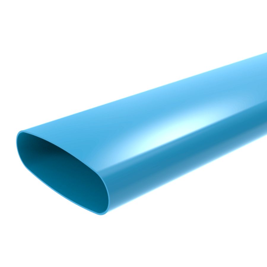 Lengte a 5mtr. kanaal ovaal (235x80mm) PVC luchtverdeelsysteem VENTIZA blauw Wavin