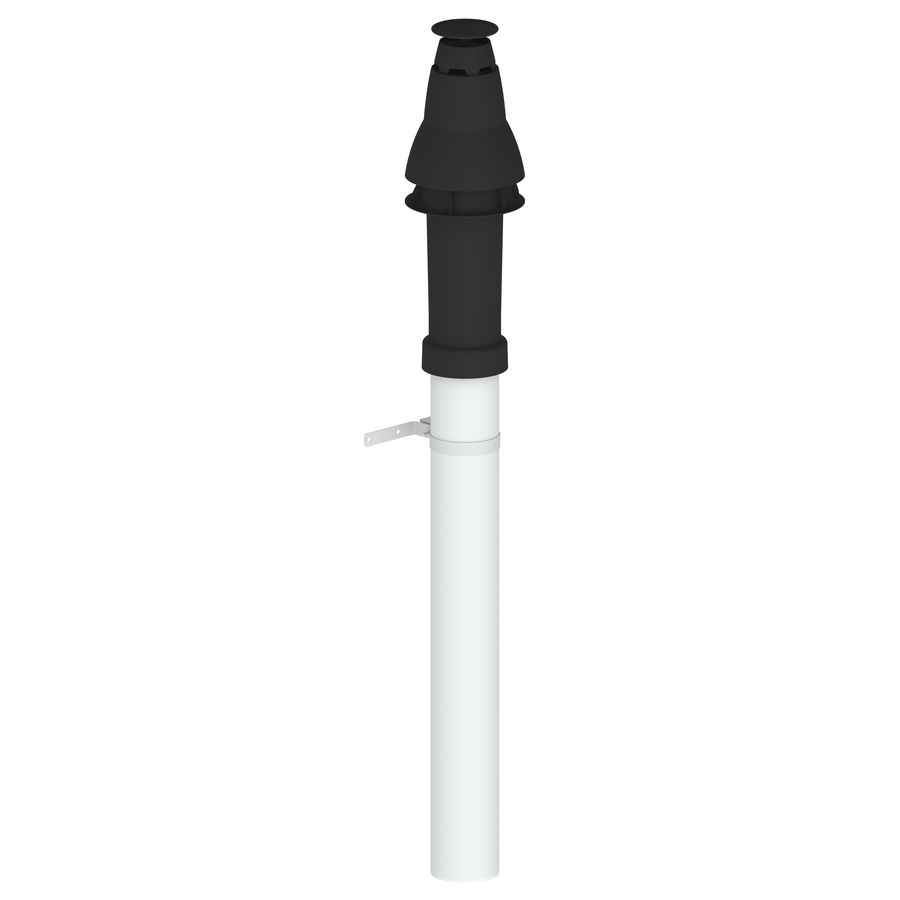 Dakdoorvoer EasySafe Skyline 3000 PP concentrisch 60/100 XL zwart L=1625mm Burgerhout